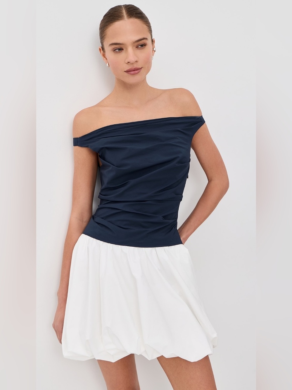 SIMKHAI Salina Cotton Bubble Mini Dress